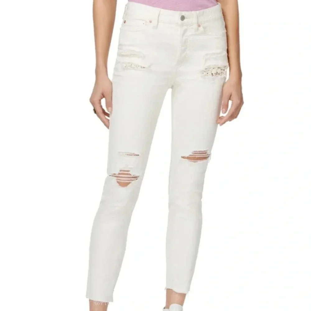 Free People Ivory Denim